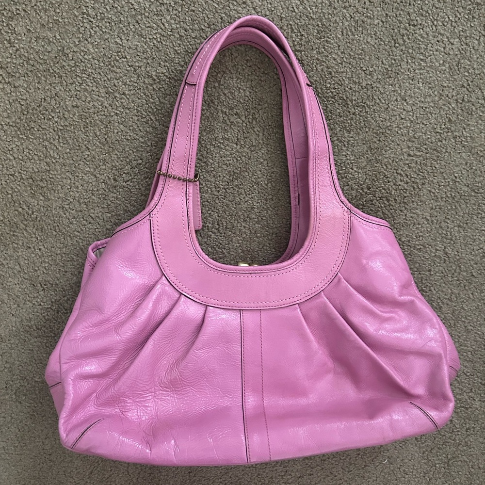 Pink coach handbag